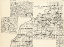 Burnett County Outline - La Follette, Wood River, Wisconsin State Atlas 1930c